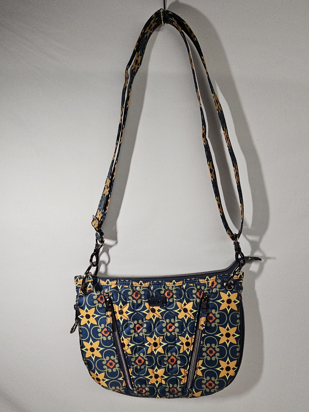 Lug Swivel Tiles Teal Crossbody